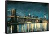 Bright City Lights Blue I-James Wiens-Framed Stretched Canvas
