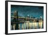 Bright City Lights Blue I-James Wiens-Framed Art Print