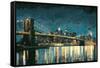 Bright City Lights Blue I-James Wiens-Framed Stretched Canvas