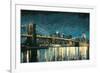 Bright City Lights Blue I-James Wiens-Framed Art Print