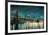 Bright City Lights Blue I-James Wiens-Framed Art Print