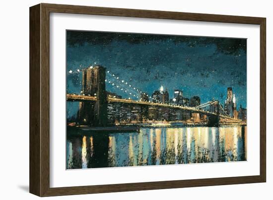 Bright City Lights Blue I-James Wiens-Framed Art Print