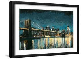 Bright City Lights Blue I-James Wiens-Framed Art Print