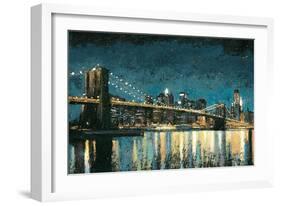 Bright City Lights Blue I-James Wiens-Framed Art Print