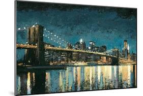 Bright City Lights Blue I-James Wiens-Mounted Art Print