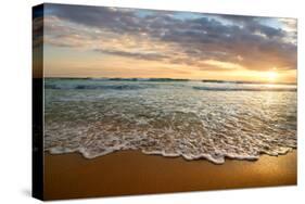 Bright Cloudy Sunset in the Calm Ocean-Givaga-Stretched Canvas