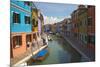 Bright Colored Homes Along the Canal, Burano, Italy-Terry Eggers-Mounted Photographic Print