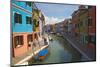 Bright Colored Homes Along the Canal, Burano, Italy-Terry Eggers-Mounted Photographic Print