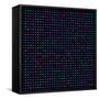 Bright Colorful Dots on a Dark Background-Leone_V-Framed Stretched Canvas