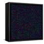 Bright Colorful Dots on a Dark Background-Leone_V-Framed Stretched Canvas