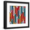 Bright Colorful Grunge Pattern-null-Framed Art Print