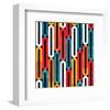 Bright Colorful Grunge Pattern-null-Framed Art Print