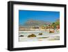 Bright Crayon-Colored Beach Huts at St James, False Bay on Indian Ocean, outside of Cape Town, S...-null-Framed Photographic Print