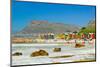 Bright Crayon-Colored Beach Huts at St James, False Bay on Indian Ocean, outside of Cape Town, S...-null-Mounted Photographic Print