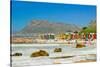 Bright Crayon-Colored Beach Huts at St James, False Bay on Indian Ocean, outside of Cape Town, S...-null-Stretched Canvas