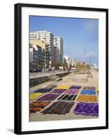 Bright Fabrics on Ipanema Beach in Rio De Janeiro, Brazil, South America-Renner Geoff-Framed Photographic Print