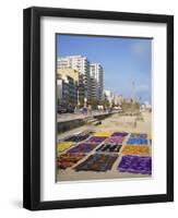 Bright Fabrics on Ipanema Beach in Rio De Janeiro, Brazil, South America-Renner Geoff-Framed Photographic Print