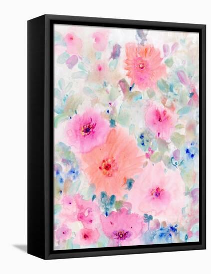 Bright Floral Design  II-Tim OToole-Framed Stretched Canvas