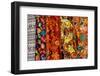 Bright floral tapestries for sale in Hopkins, Belize-Mark Williford-Framed Photographic Print