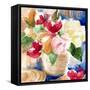 Bright Flower Basket-Lanie Loreth-Framed Stretched Canvas