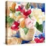 Bright Flower Basket-Lanie Loreth-Stretched Canvas