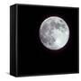 Bright Full Moon in a Black Night Sky-Janis Miglavs-Framed Stretched Canvas