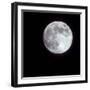 Bright Full Moon in a Black Night Sky-Janis Miglavs-Framed Photographic Print