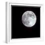 Bright Full Moon in a Black Night Sky-Janis Miglavs-Framed Photographic Print