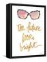 Bright Future Shades Dotted-Lanie Loreth-Framed Stretched Canvas