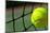 Bright Greenish, Yellow Tennis Ball on Freshly Painted Cement Court-flippo-Mounted Photographic Print
