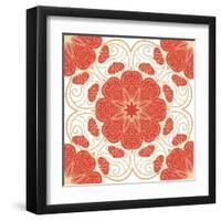 Bright Lace Pattern-elein-Framed Art Print