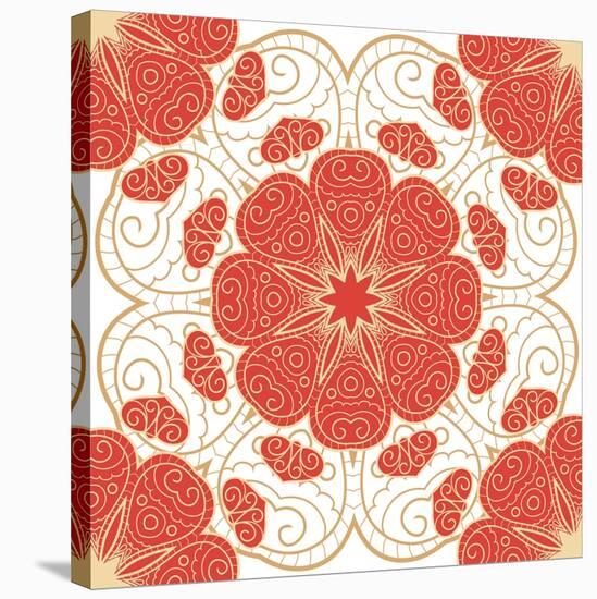 Bright Lace Pattern-elein-Stretched Canvas