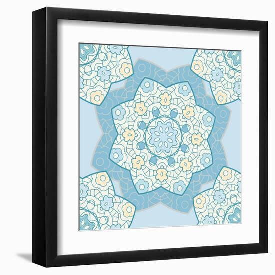 Bright Lace Pattern-elein-Framed Art Print