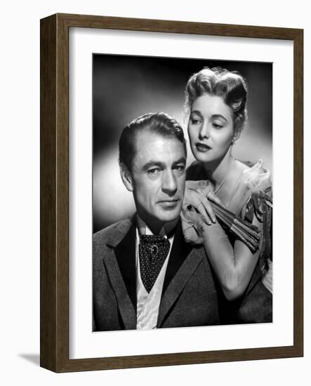 BRIGHT LEAF, 1950 directed by MICHAEL CURTIZ Gary Cooper / Patricia Neal (b/w photo)-null-Framed Photo