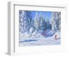 Bright Morning and Snow Covered Trees, Morzine-Andrew Macara-Framed Giclee Print