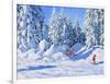 Bright Morning and Snow Covered Trees, Morzine-Andrew Macara-Framed Giclee Print