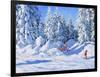 Bright Morning and Snow Covered Trees, Morzine-Andrew Macara-Framed Giclee Print