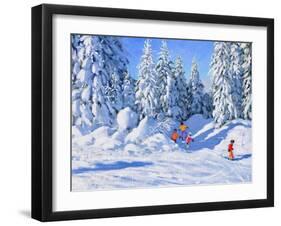 Bright Morning and Snow Covered Trees, Morzine-Andrew Macara-Framed Giclee Print