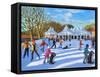 Bright morning,Hampton Court Palace Ice Rink,London, 2018-Andrew Macara-Framed Stretched Canvas