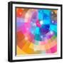 Bright Multicolored a Gradient with Luminaries-Tatiana Korchemkina-Framed Art Print