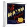 Bright n Early Brand - Canoga Park, California - Citrus Crate Label-Lantern Press-Framed Art Print