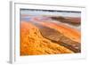 Bright Orange Bacterial Formations at the Geysers in Yellowstone National Park-SNEHITDESIGN-Framed Photographic Print
