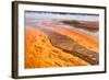 Bright Orange Bacterial Formations at the Geysers in Yellowstone National Park-SNEHITDESIGN-Framed Photographic Print