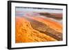 Bright Orange Bacterial Formations at the Geysers in Yellowstone National Park-SNEHITDESIGN-Framed Photographic Print