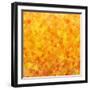 Bright Orange Scattered Triangles Background-Enka Parmur-Framed Art Print