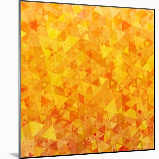 Bright Orange Scattered Triangles Background-Enka Parmur-Mounted Art Print