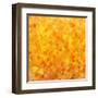 Bright Orange Scattered Triangles Background-Enka Parmur-Framed Art Print