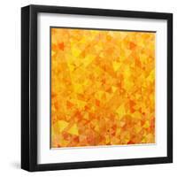 Bright Orange Scattered Triangles Background-Enka Parmur-Framed Art Print