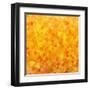 Bright Orange Scattered Triangles Background-Enka Parmur-Framed Art Print