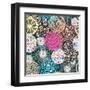 Bright Pattern with Flowers and Birds-Tanor-Framed Art Print